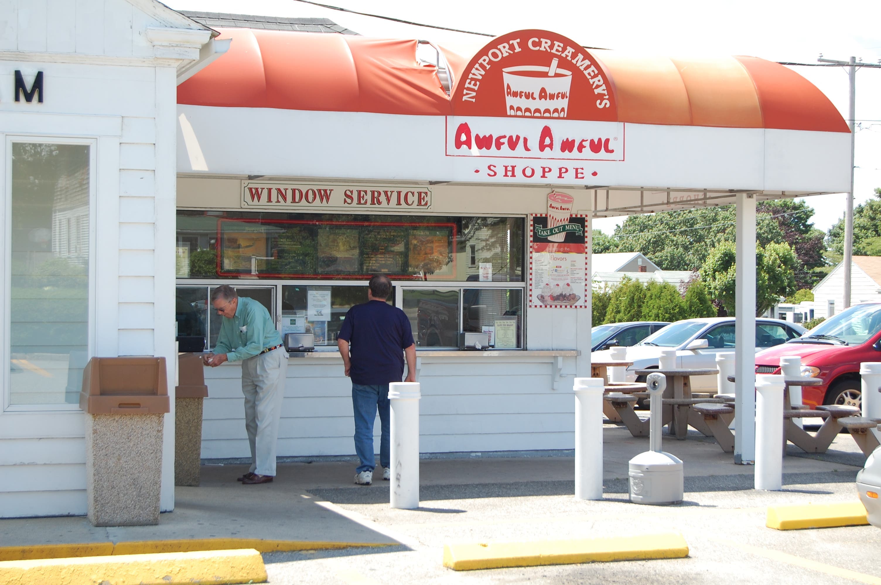 Newport Creamery Awful Awful Shoppe window service